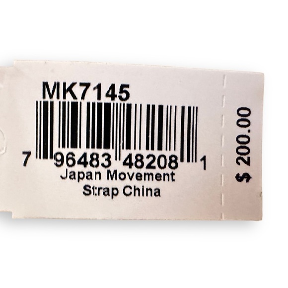 NEW - Michael Kors Aiden Black Leather 3-Hand Watch MK7145 - Picture 4 of 4